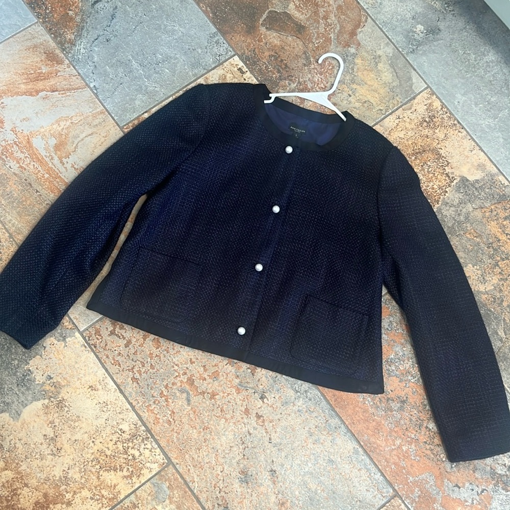 Ann Tylor pearl button elegant jacket, size 16